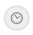 Dark grey clock on grey background