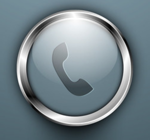 Phone icon on a graduated background